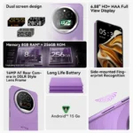 IIIF150 Action A5Pro Mobile Phone 6.88 inch Full Angle Display 0.96 inch Dual Screen 256GB ROM 5100mAh Battery Smartphone - Image 4