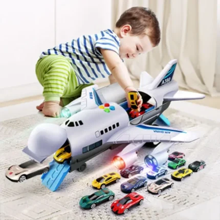 Simulation Track Inertia Airplane Music Stroy With Lighting Plane Passenger Plane Toy Diecasts Car Boy Educational Toy Kids Gift