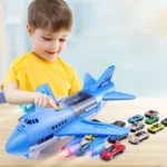 Simulation Track Inertia Airplane Music Stroy With Lighting Plane Passenger Plane Toy Diecasts Car Boy Educational Toy Kids Gift - Image 2
