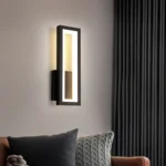Modern Minimalist Wall Lamps Home Decor Living Room Bedroom Bedside 16w Ac96v-260v Led Sconce Black White Light Aisle Decoration