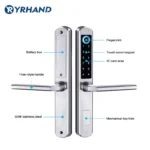 Stainless steel Waterproof biometric fingerprint door Lock electronic Smart door lock RFID Card lock For Aluminum Glass Door - Image 4