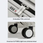 Mixi Wide Handle Travel Luggage Suitcase Rolling Spinner Wheels Hardside PC TSA Lock 20 24 Inch Unisex - Image 5