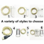 Led Strings Garland Fairy Lights Copper Wire 1M 2M 5M10M Battery Lighting Garland for Christmas Bedroom Wedding Party Decoration - Image 4