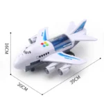 Simulation Track Inertia Airplane Music Stroy With Lighting Plane Passenger Plane Toy Diecasts Car Boy Educational Toy Kids Gift - Image 5