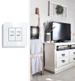 BSEED Dual Internet Sockets CAT6 Wall Socket EU Power Sockets Plus Network PC Data Computer Connecter Outlets Glass Panel - Image 2