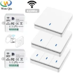 Wireless Smart Switch Light 433Mhz RF 86 Wall Panel Switch with Remote Control Mini Relay Receiver 220V Home Led Light Lamp Fan