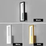 Modern Minimalist Wall Lamps Home Decor Living Room Bedroom Bedside 16w Ac96v-260v Led Sconce Black White Light Aisle Decoration - Image 3