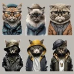 2pcs Realistic Cat Thermal Patches Clothing Arts Crafts Ironing Diy Accessory Thermal Transfer Washable Vinyl Stickers On Patch