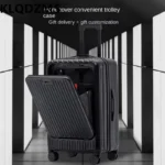 KLQDZMS Laptop Suitcase Front Opening Boarding Case Multifunctional Trolley Case USB Charging 20"24"26 Inch Cabin Luggage - Image 4