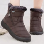 Women's Boots Women's Ankle Boots With Fur Winter Shoes Women Low Heels Winter Boots Snow Waterproof Botas Mujer Winter Footwear - Image 3