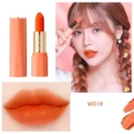 Orange Lipstick Lip Glaze Silky Smooth Matte Lip Gloss Carrot Bright Color Lasting Lip Stick Sexy Women Cosmetics Makeup Product - Image 3
