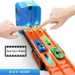 Large Car Transporter Truck Folding Track Racing Vehicle Kids Competitive Games Storage Alloy Car Boy Toy Children Novel Gift - Image 3