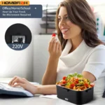 HOMEFISH 1.8L Electric Lunch Box 75W Speed Heating Car Or AC Heating Travel Office Home Use Gift Knife And Insulated Handbag - Image 4