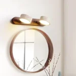 Japanese Wabi Sabi Creative New Round LED Wall Light Home Decoration Bathroom Washtable Dressing Table Mirror Front Lamps