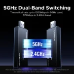 UGREEN WiFi Adapter AX1800 WiFi6 5G&2.4G Dual-band USB3.0 WiFi for PC Laptop Wifi Antenna USB Ethernet Receiver Network Card - Image 5