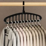 Folding Multi-Hole Clothes Hanger Non-slip Storage Rack Space Saving Clothes Rack Organizers For Wardrobe Jeans Trousers Scarf - Image 4