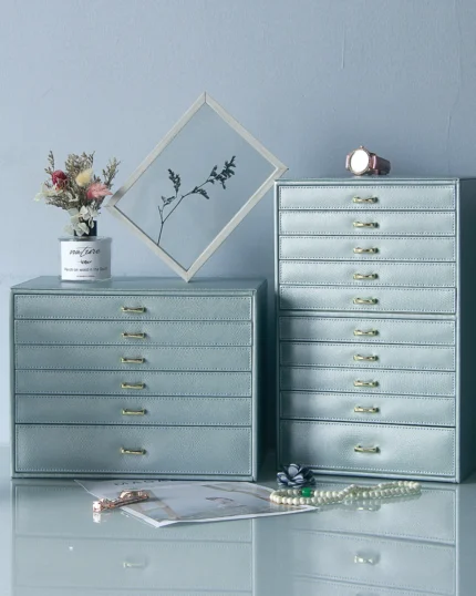 A Factory Large Jewelry Box for Women Big Jewelry Organizer Jewelry Storage Box Necklace Ring Bracelet and Watch Christmas Gifts