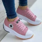 2025 New Women Pattern Canvas Sneakers Women Casual Shoes Women Sneakers Shoes Flat Lace-Up Zapatillas Mujer Chaussure Femme - Image 5