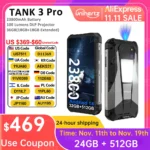 Unihertz Tank 3 Pro 8849 Projector Smartphone Android 5G Phone 32/36GB 512GB Dimensity 8200 120W Fast Charger 200MP Cell phones