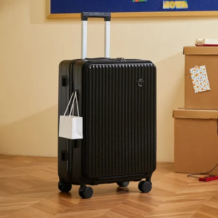 Large Capacity Fashionable ABS Material Luggage Suitcase with Wheels 20-inch 24-inch Travel Suitcase Luggage Rack Suitcase