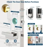 Veise Smart Deadbolt with App Control, Keyless Entry Smart Lock for Front Door, Electronic Digital Door Lock with Code - Image 2