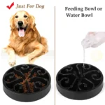 Pet Dog Slow Feeder Bowl Fun Non Slip Anti-Gulping Slower Food Feeding Dishes Eco Dog Bowl for Large Medium Small Dogs Puppy - Image 2