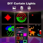 Smart LED Curtain Light APP Control RGB Dimmable DIY Pattern Music Ambient Lighting For Home Holiday Party Christmas Decoration - Image 3