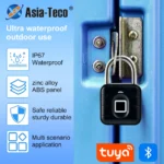 Tuya App Fingerprint Padlock Waterproof Cabinet Locker Dormitory Anti Theft Pad lock Recharge Keyless Electronic Digicode Lock - Image 2
