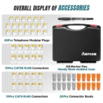 AMPCOM 12 in 1 Network Tool Kit, Professional Portable Ethernet Computer Maintenance LAN Cable Tester Crimper Cutter Repair Se - Image 5