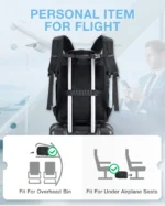 BAGSMART Men's Urban Backpack Travel Backpack MultiFunction Luggage Lightweight Waterproof Backpack Cabin Backpack - Image 3