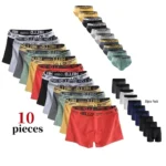 10Pcs Men's Boxer And Briefs Fashion Underwear High Stretch Boxer And briefs Shorts Breathable Soft Men's Shorts Comfortable - Image 2