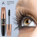 5D Waterproof Mascara Lengthens Eyelashes Extension Black Silk Fiber Mascara Female Makeup Cosmetic Waterproof Mascara - Image 3