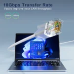 COMNEN 24 Pack Ethernet Lighting Patch Cable Flexiable Slim Cat6a 10G POE LAN Cable for Switch Ps5 Router Xbox Computer - Image 3