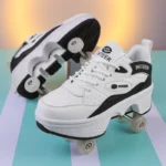 Deformation Shoes Roller Sneakers With 4 Wheels Skates Adult Kids Runaway Parkour Wheels Shoes For Women Men Youth Sport Shoes - Image 2