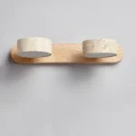 Japanese Wabi Sabi Creative New Round LED Wall Light Home Decoration Bathroom Washtable Dressing Table Mirror Front Lamps - Image 4