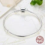 TOP SALE Authentic 100% 925 Sterling Silver 3MM Snake Chain Bangle & Bracelet for Women Luxury Bangle Jewelry 16-23CM - Image 3