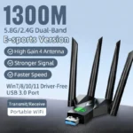 Upgrade 4 Antennas 1300Mbps WiFi USB 3.0 Adapter 2.4G/5GHZ Dual Band WiFi Dongle Wireless Network Card 802.11AC For Win 10/11 - Image 6