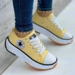 2025 New Women Pattern Canvas Sneakers Women Casual Shoes Women Sneakers Shoes Flat Lace-Up Zapatillas Mujer Chaussure Femme - Image 4