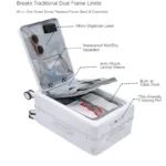 LightGo Front Access Carry On Luggage 20/26/28 Inch with Laptop Comp, 2 USB-C Ports, TSA Lock Silent Wheels for Business Travel - Image 3