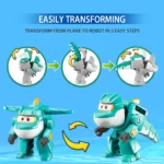 Super Wings Transformable Toys, 2 in Robot Transforming Action Figures, 2-in-1 Mode Robot Toys for Boys Girls 4-6 6-8, Fun - Image 4