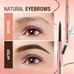 O.TWO.O Eyebrow Pencil 3 in 1 24 Hours Waterproof Long Lasting 4 Colors Brown with Eyebrow Trimmer Cosmetics Makeup Brow Pencil - Image 3
