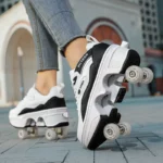 Deformation Shoes Roller Sneakers With 4 Wheels Skates Adult Kids Runaway Parkour Wheels Shoes For Women Men Youth Sport Shoes - Image 6