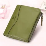 100% Genuine Leather Small Wallet for Women Bifold Compact RFID Credit Card Wallets with Zippet Pocket Short Ladies Money Clip - Image 6