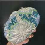 Blue/Yellow/White Multicolored Diamond Crystal Clutch Rhinestone Women Clutches High Quality Phone Wallet Best Party Purse Bag - Image 3