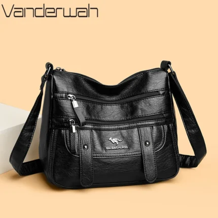 High Quality Pu Leather Messenger Crossbody Bags for Women Luxury Designer Hand Bags Purses Ladies Shoulder Bags Sac A Mian 2025