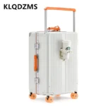 KLQDZMS Carry-on Travel Luggage 20"24"28 Inch Aluminum Frame Large Capacity Trolley Case PC Boarding Box Multi-function Suitcase - Image 3