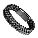 HNSP 10MM Stainless Steel Bracelet For Men Jewelry Hidden Locks Hand Chain 19/21/23CM Size Accessories - Image 2