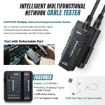 AMPCOM 12 in 1 Network Tool Kit, Professional Portable Ethernet Computer Maintenance LAN Cable Tester Crimper Cutter Repair Se - Image 3