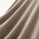 Autumn Winter Woman's Clothing Skirt Elastic High Waist A-Line Skirt 100% Woollen Computer Knitted Jumper Korean Mid Calf Skirt - Image 4