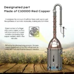 HOOLOO RST65 Distiller Home Electric Heating Moonshine Still Distillation Machine Copper Rocket Lid Column Brandy Whisky Rum - Image 3